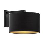 Lobera wall light, fabric lampshade in black