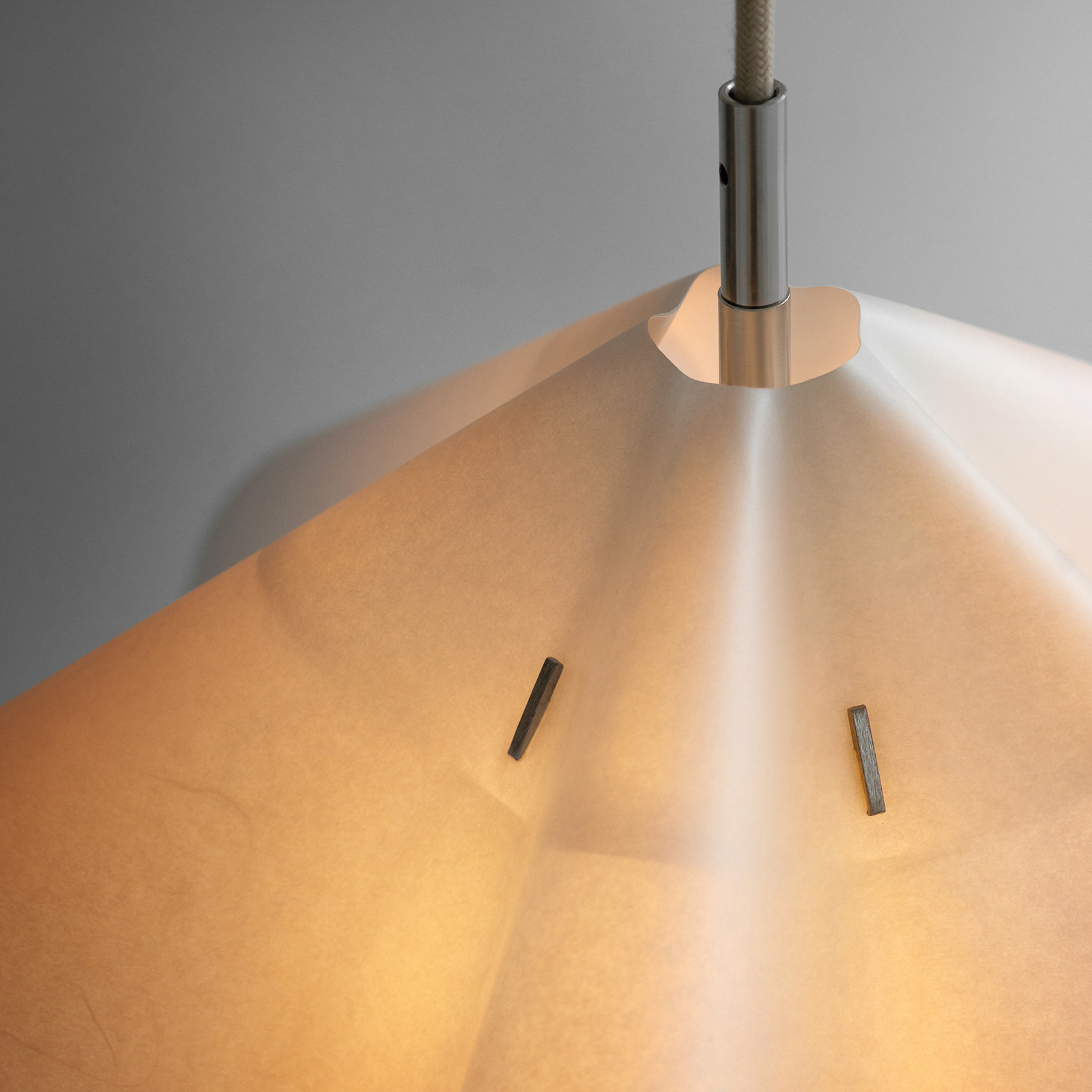 Suspension Sinuate, acier/blanc, Ø 60 cm, E27, papier - Moebe Suspension Sinuate, acier/blanc, Ø 60 cm, E27, papier - Moebe