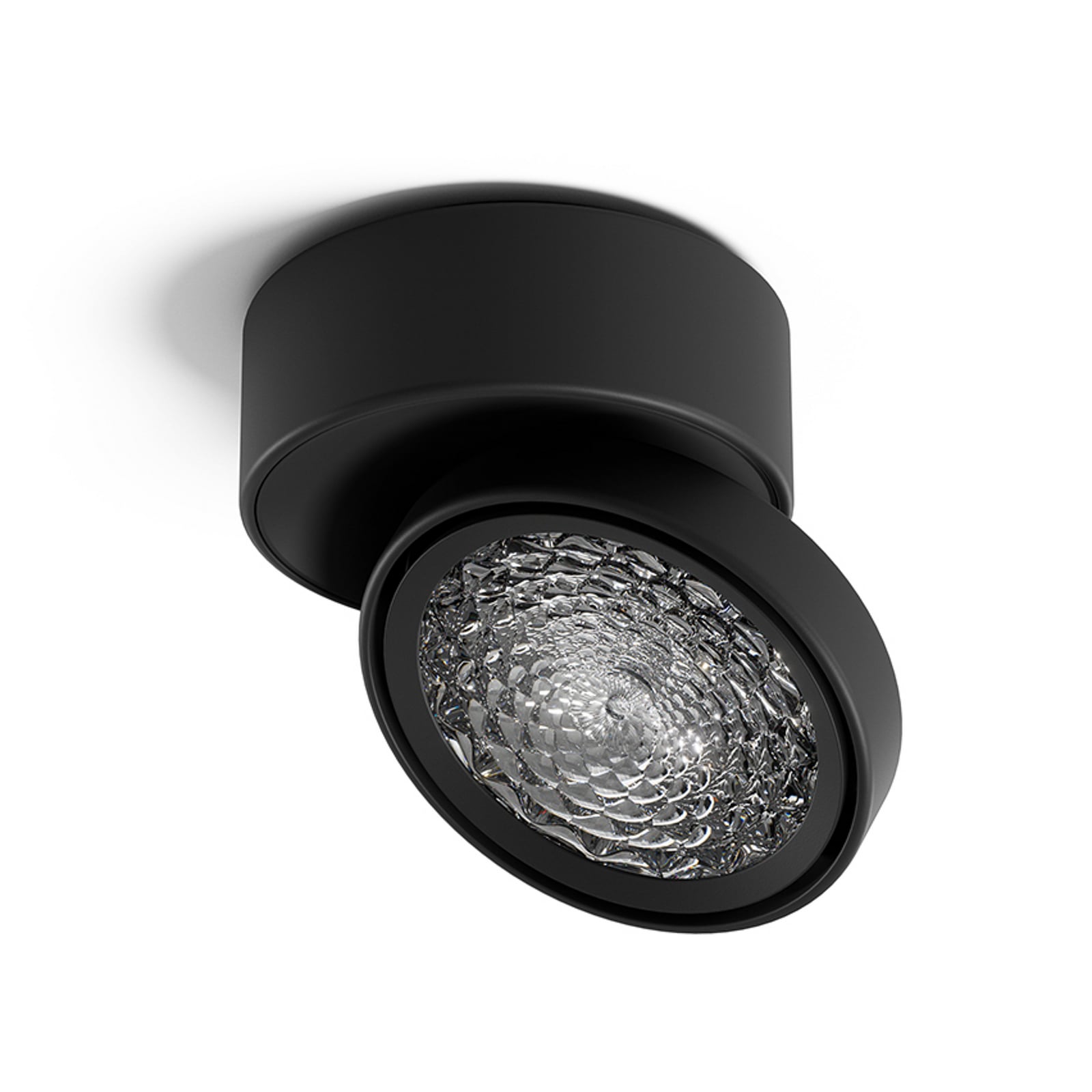 Faretto da soffitto LED Nivo, nero, 36°, orientabile, dimmerabile - Sigor