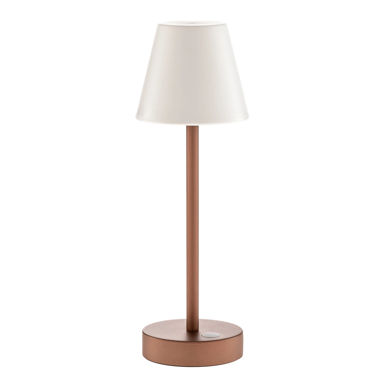 Candeeiro de mesa Lola Slim LED, bateria recarregável, ouro rosa