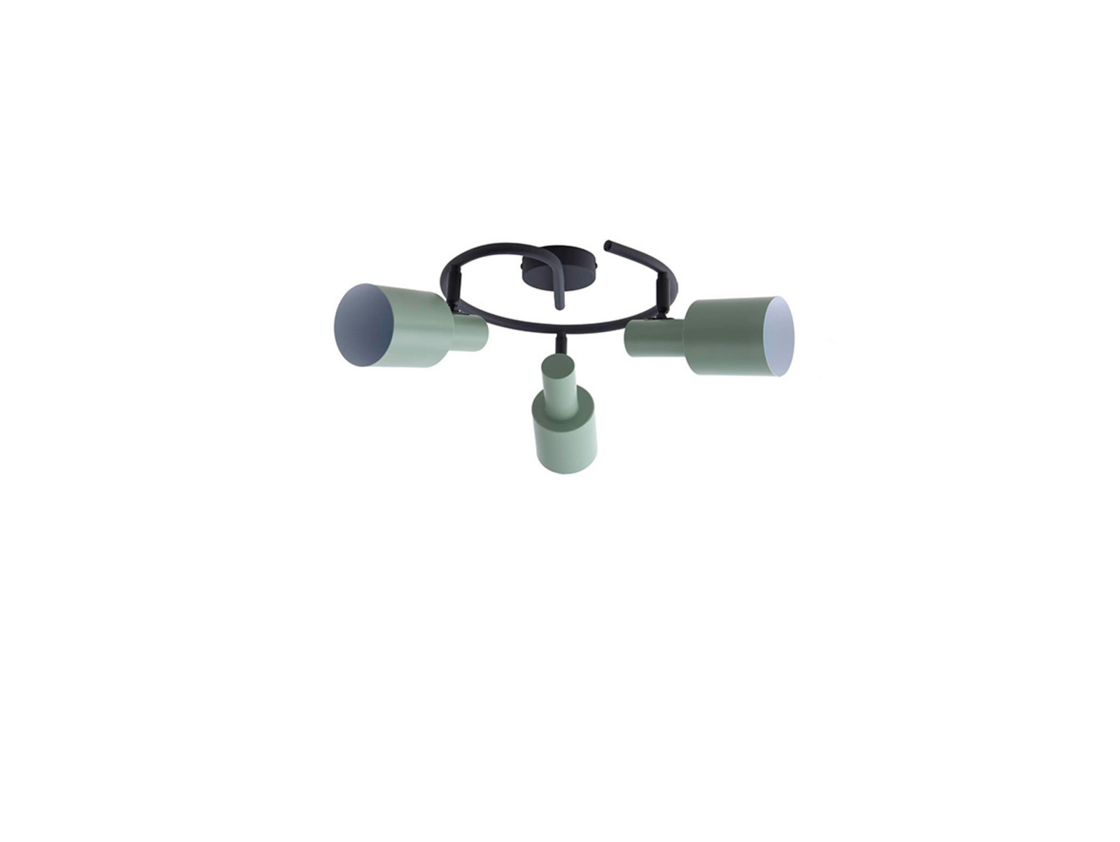 Ovelia 3 Round Stropné Lampa Green/Black - Lindby