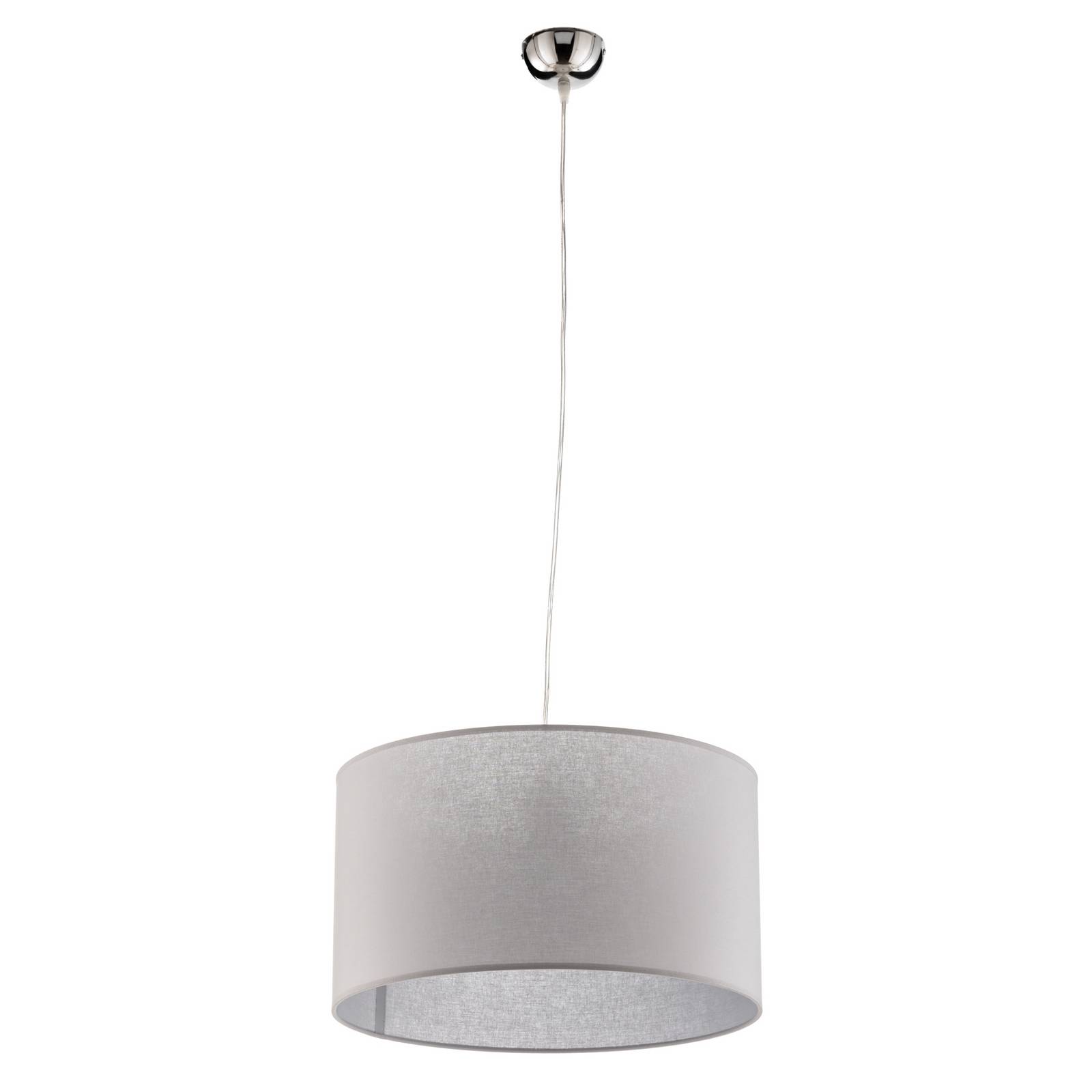 Euluna Roller hanging light, grey, for Living / Dining Room, cotton fabric, E27, 40 W