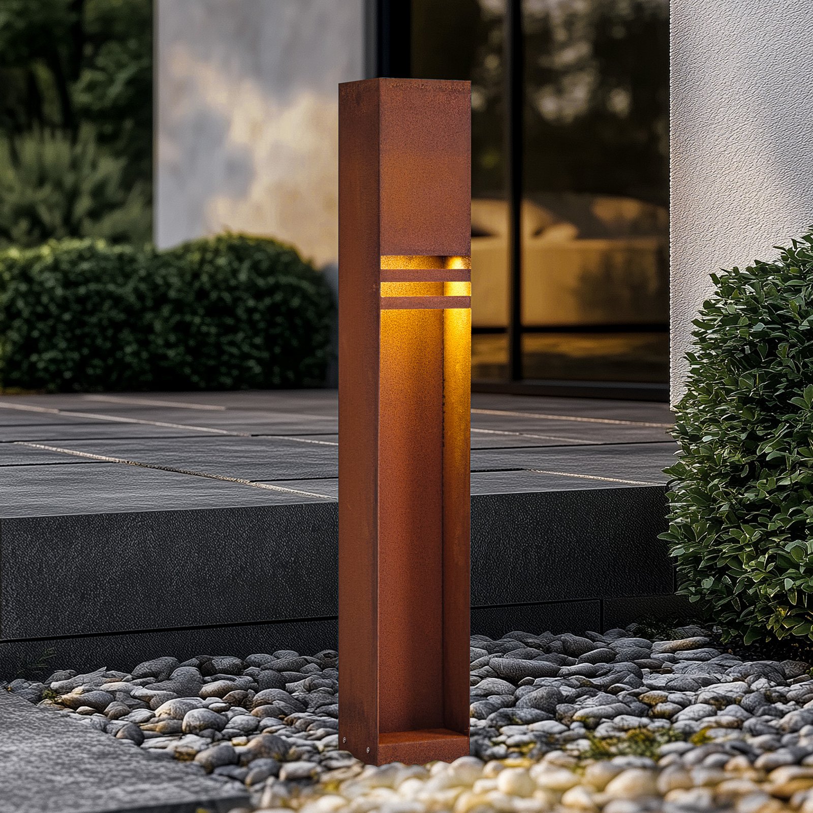 Oxido LED Bollard Rost H80 - Lucande