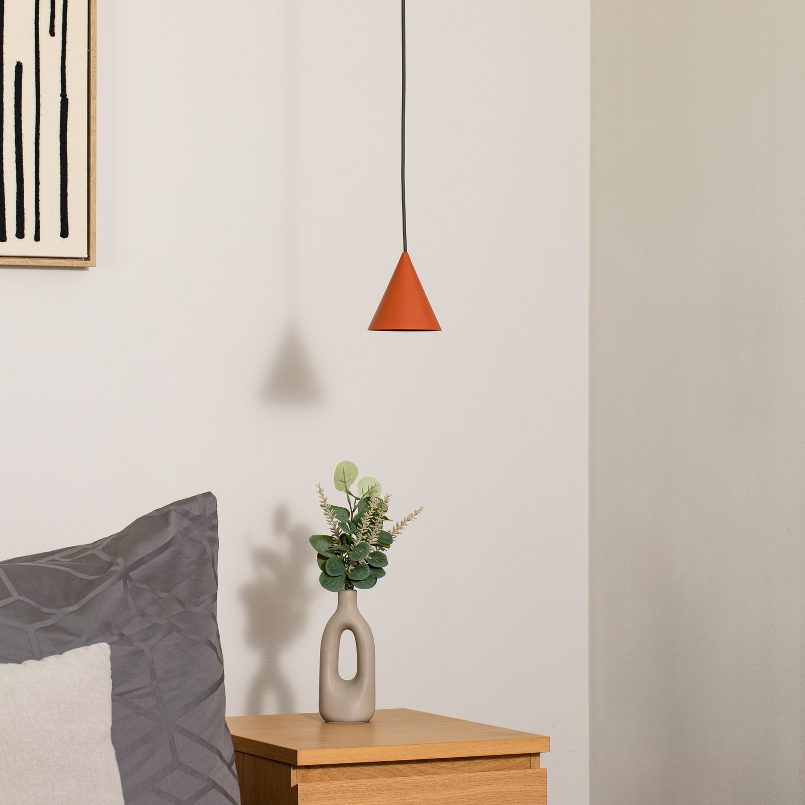 Suspension ZENITH, terre cuite, Ø 11 cm, métal, GU10