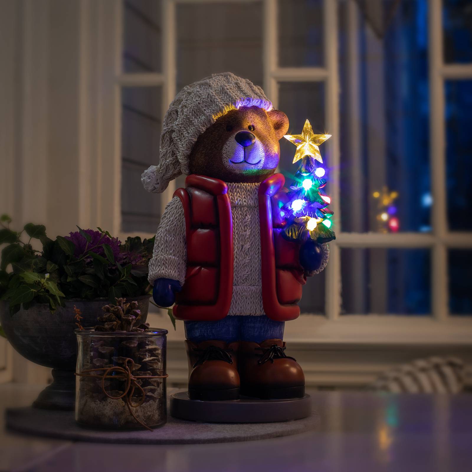 Konstsmide Christmas Lampe déco LED Ours en peluche intérieur piles