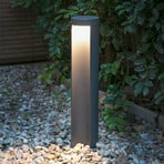 Lampă cu soclu LED Chandra, gri închis, aluminiu, înălțime 45 cm