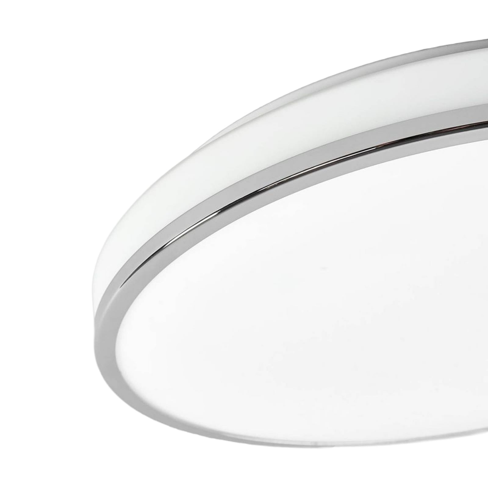 Lindby LED-Deckenleuchte Lyss, Ø 40 cm, chromfarben, IP44 Lindby LED-Deckenleuchte Lyss, Ø 40 cm, chromfarben, IP44