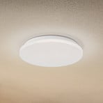 Lindby LED-Außendeckenleuchte Kirkola, 3000 K, Ø 34 cm, weiß