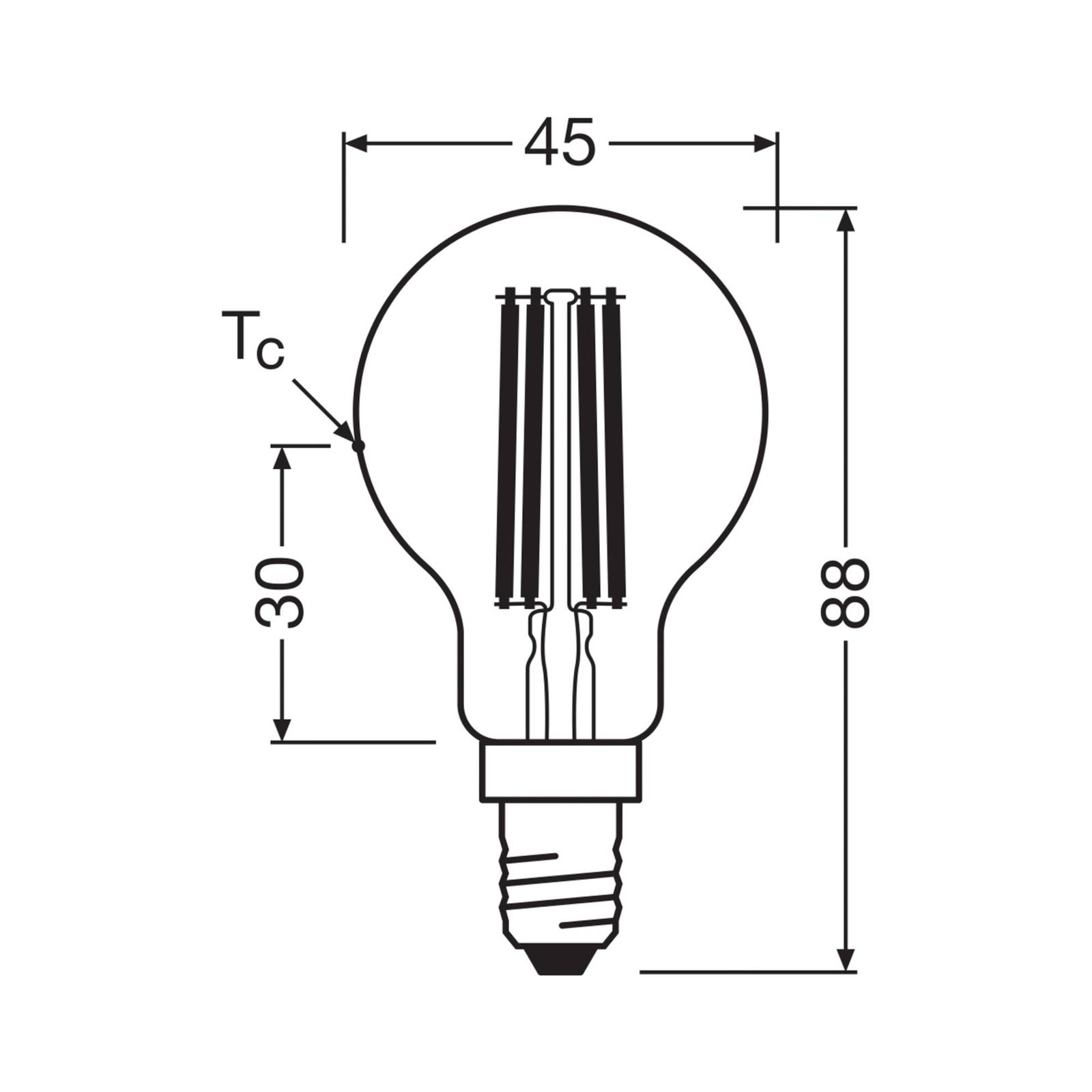 OSRAM LED Filament E14 2,2W 2700K 470lm 2-pk