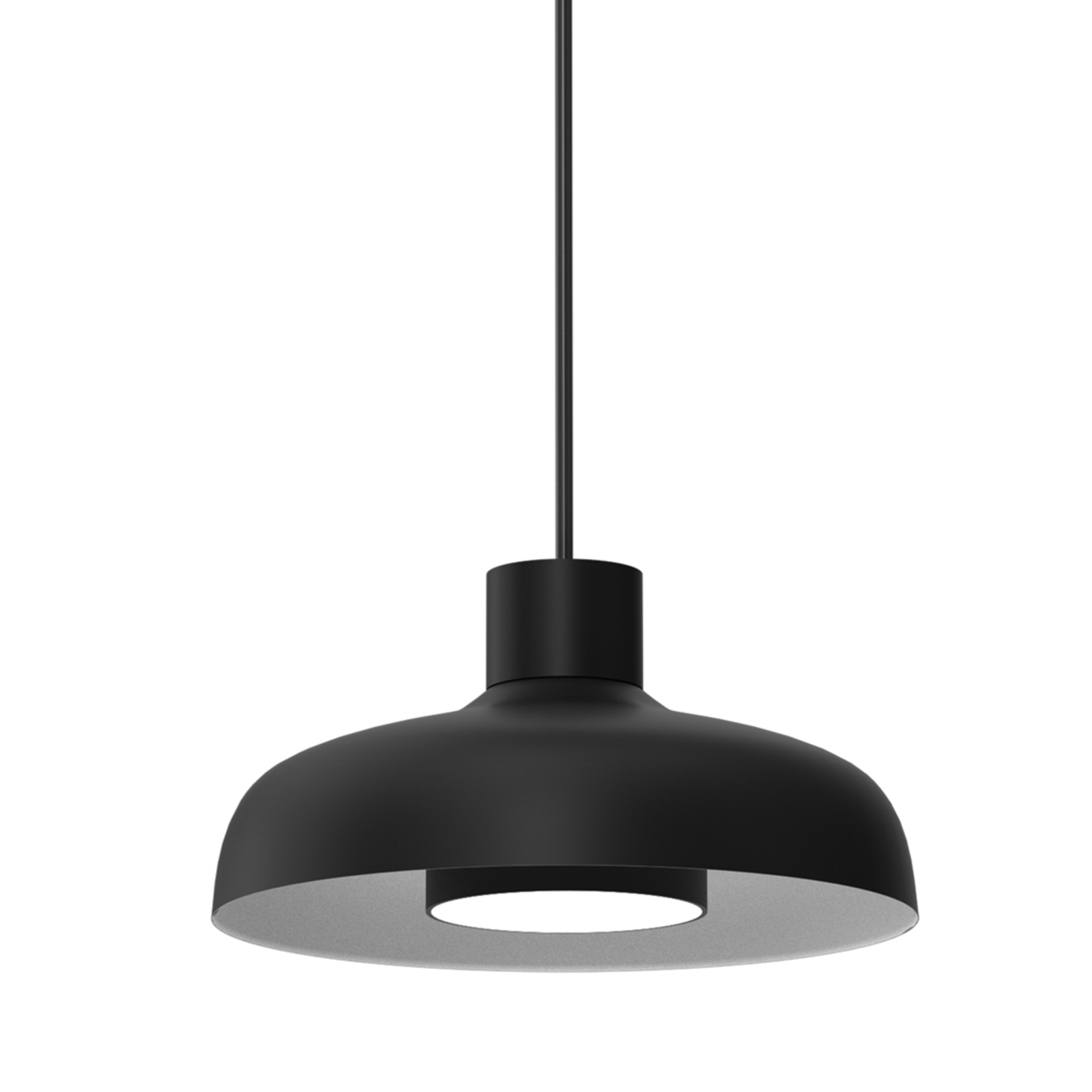 Linea pendant light, black, 1-bulb