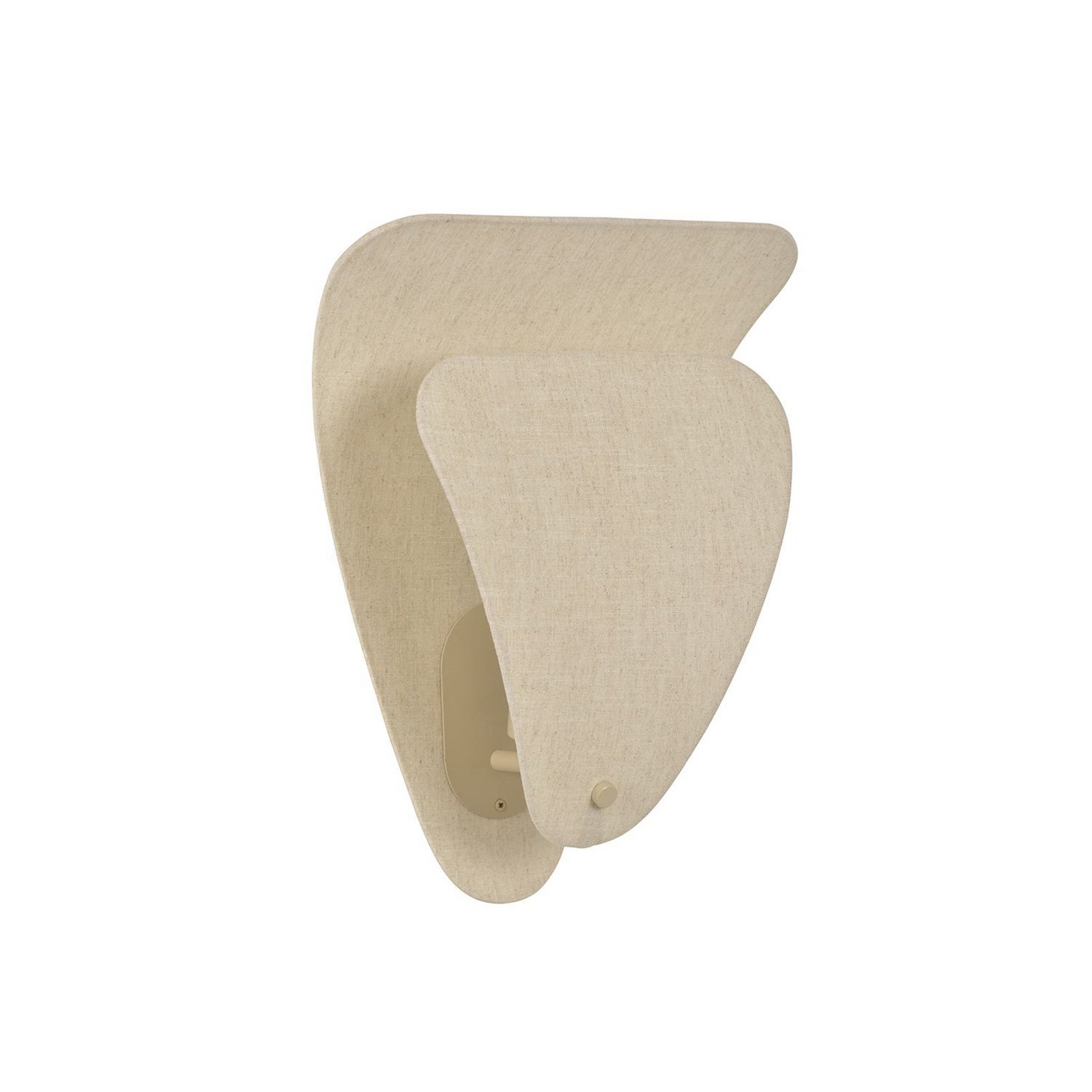 MARKET SET Aplique de pared Coquillage, color crema, 33 cm, lino