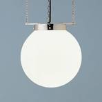 Hanging light in Bauhaus style, nickel, 25 cm