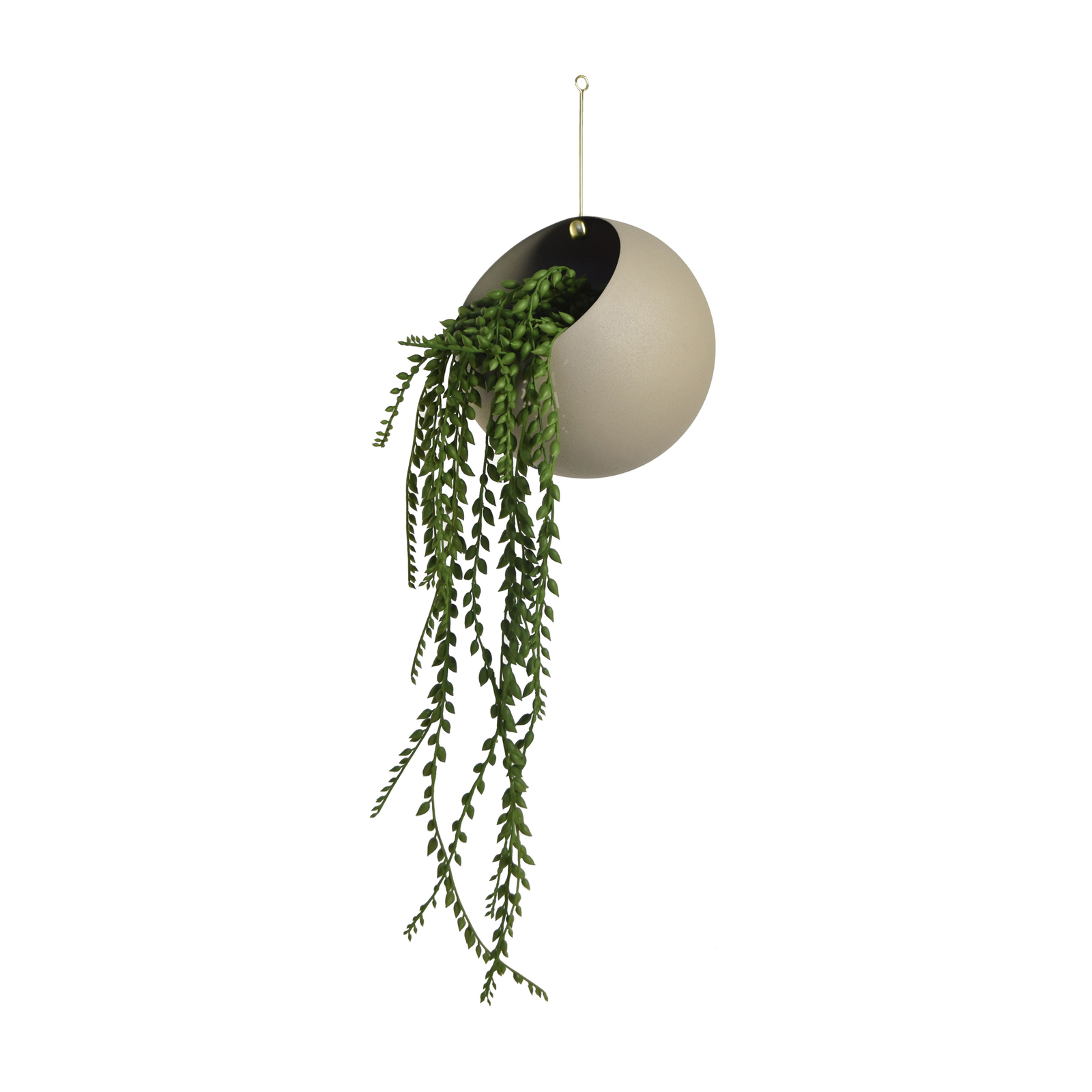 AYTM Globe flower pot, hanging, Ø 21 cm, grey, aluminium