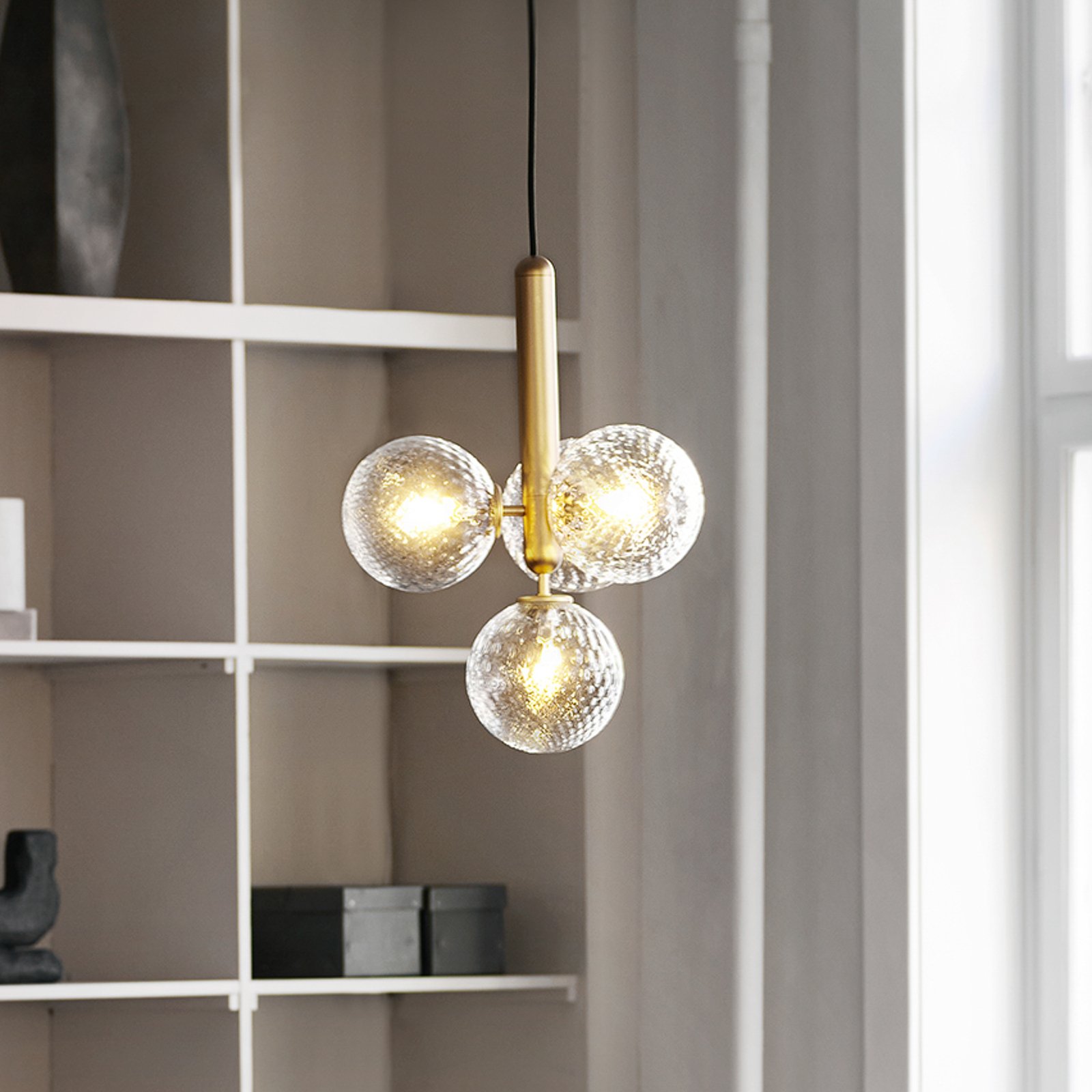 Miira 4 Lampadario Ottone/Optic Clear - Nuura