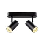 SLV LED ceiling spotlight Noblo, black, 3,000 K, length 24 cm