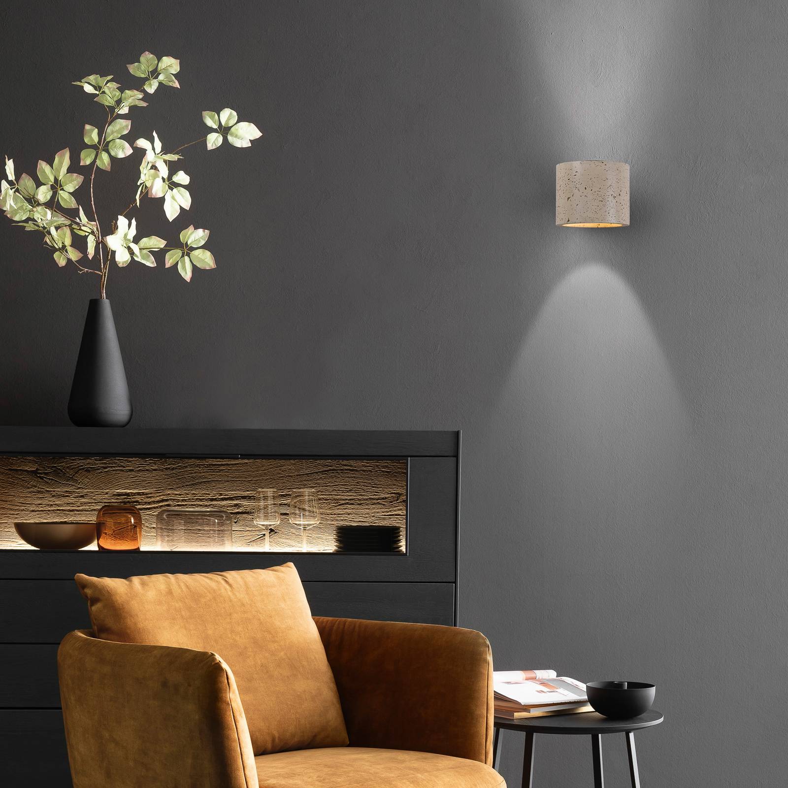 SCHÖNER WOHNEN Wandleuchte Traventa, beige, up/down, G9 günstig online kaufen