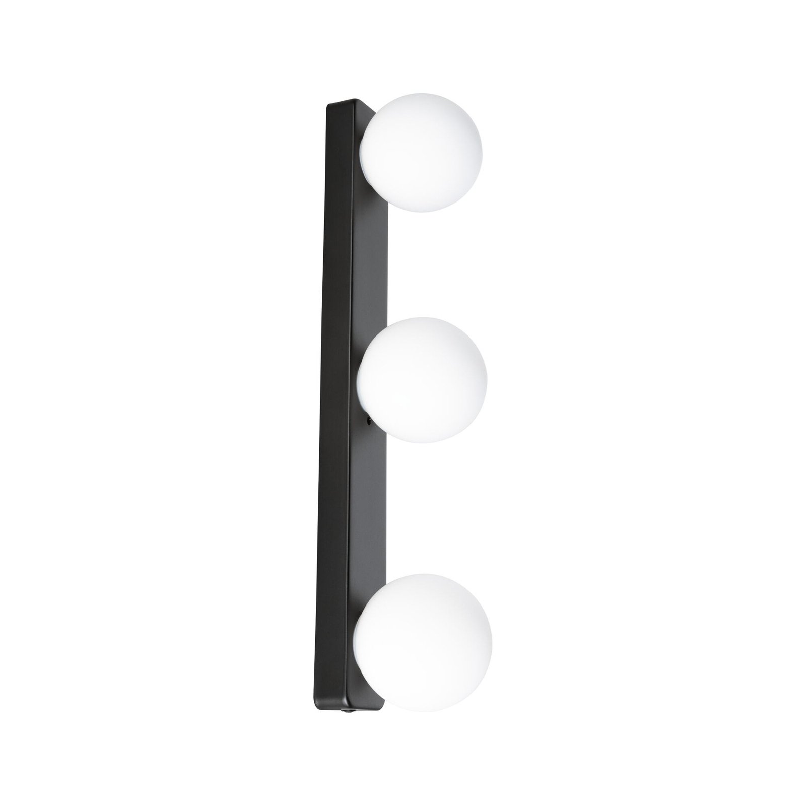 Gove Wandleuchte IP44 Dim. Matt Schwarz/Satin - Paulmann