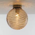 Plafondlamp Nereide, glas brons