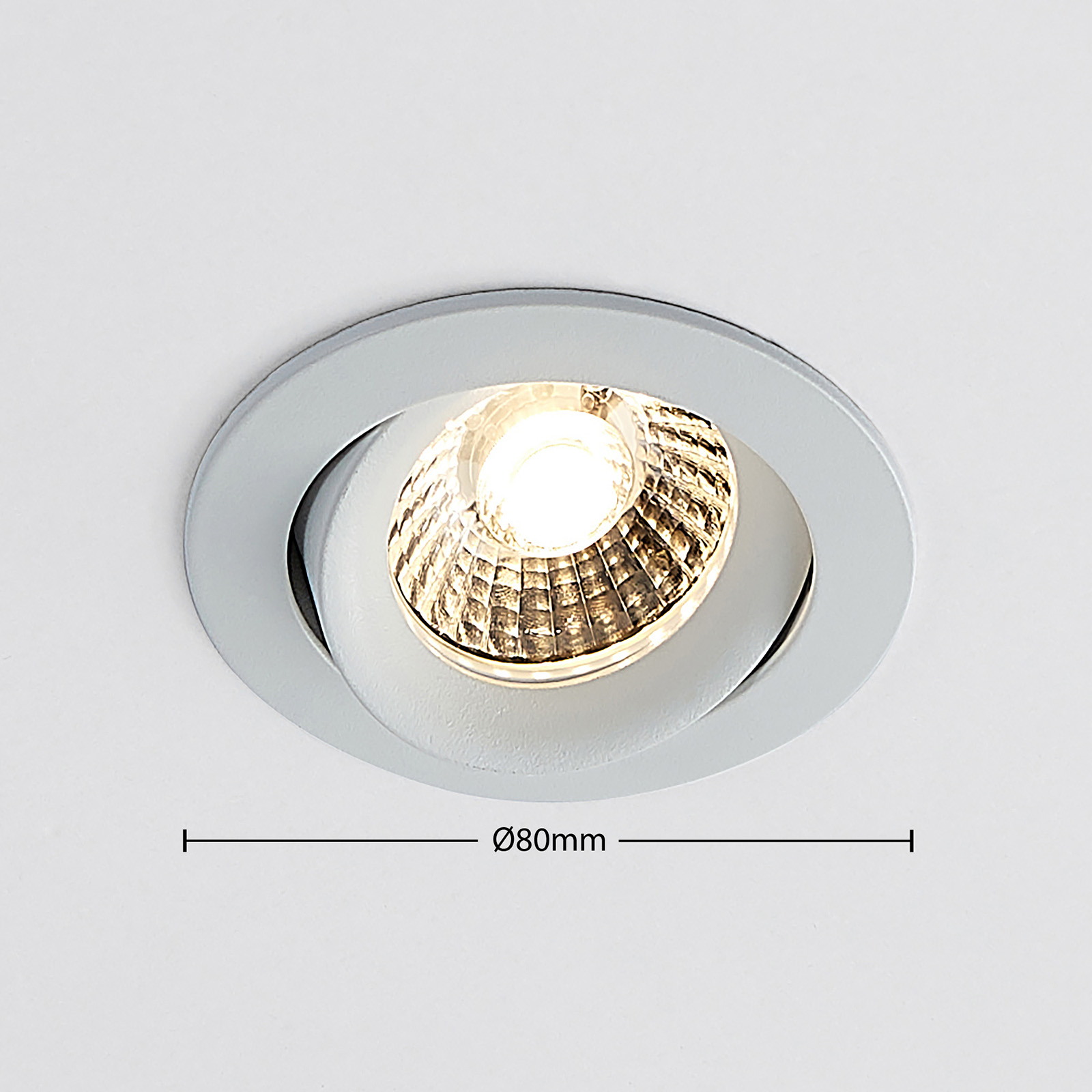 Arcchio Ozias LED recessed spotlight, white, 4.2 W