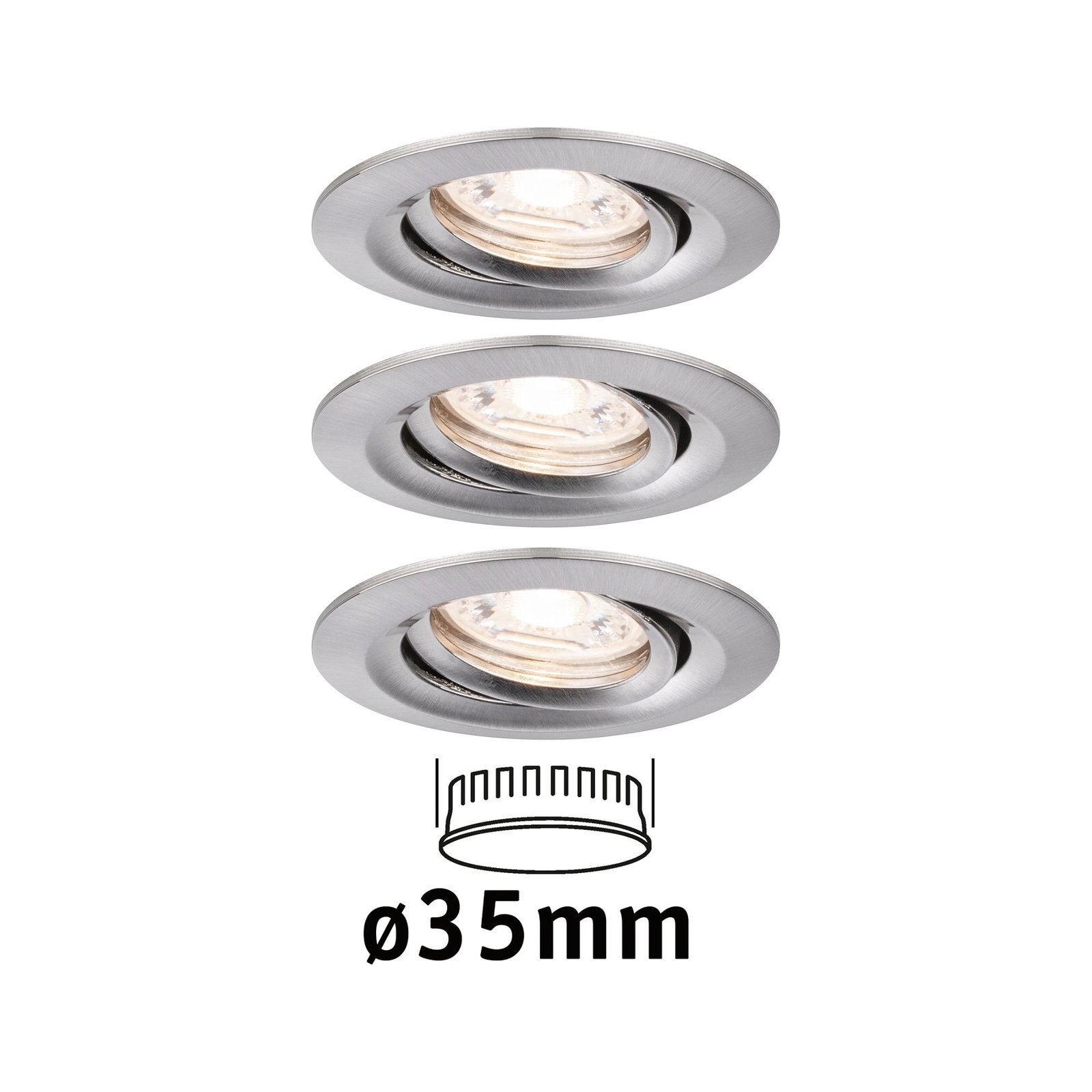 Paulmann Nova mini recessed spotlight 3 swivelling