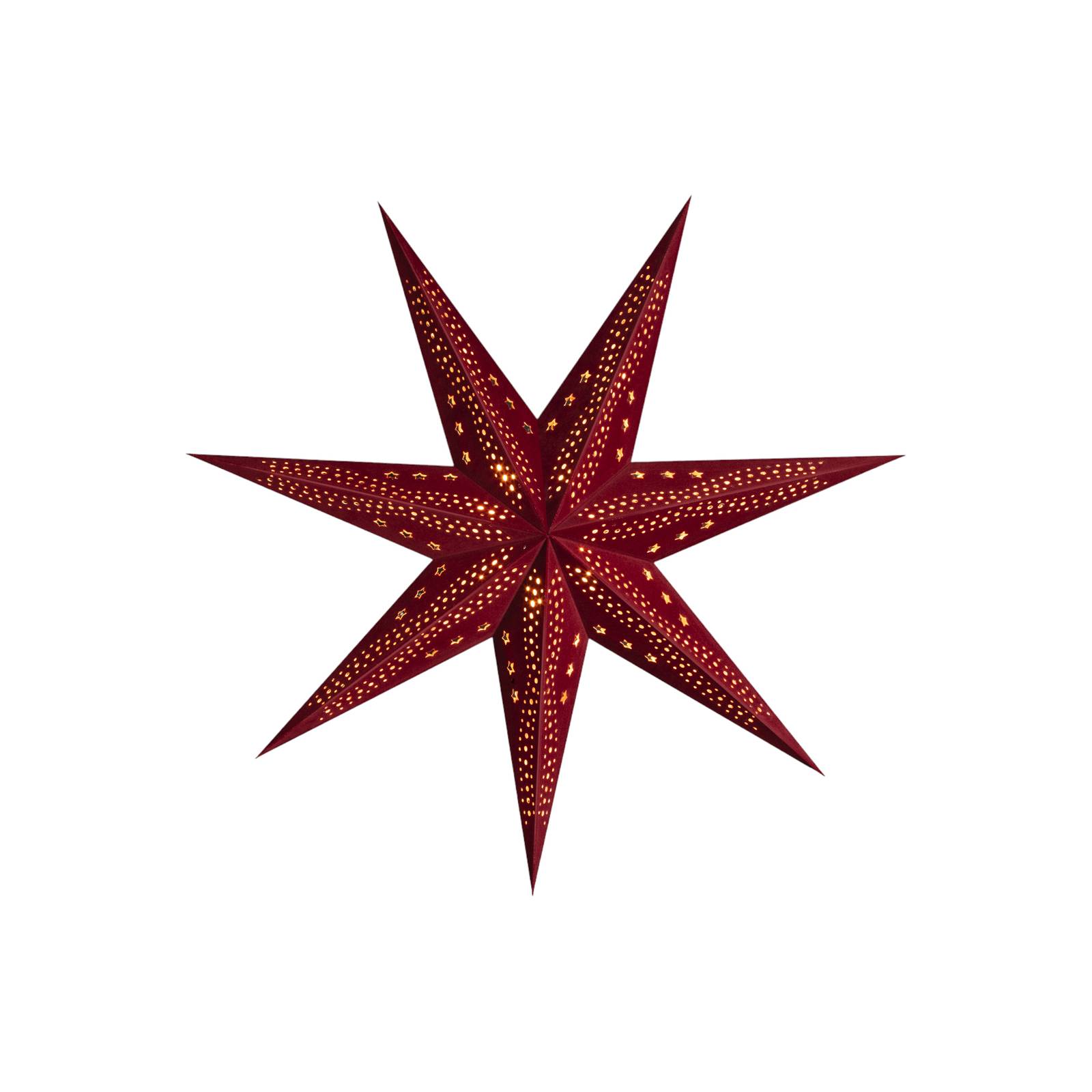 E-shop Sterntaler papierová hviezda zamat Ø 75 cm červená