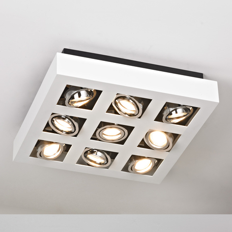 Plafonnier LED Vince lumineux à 9 lampes