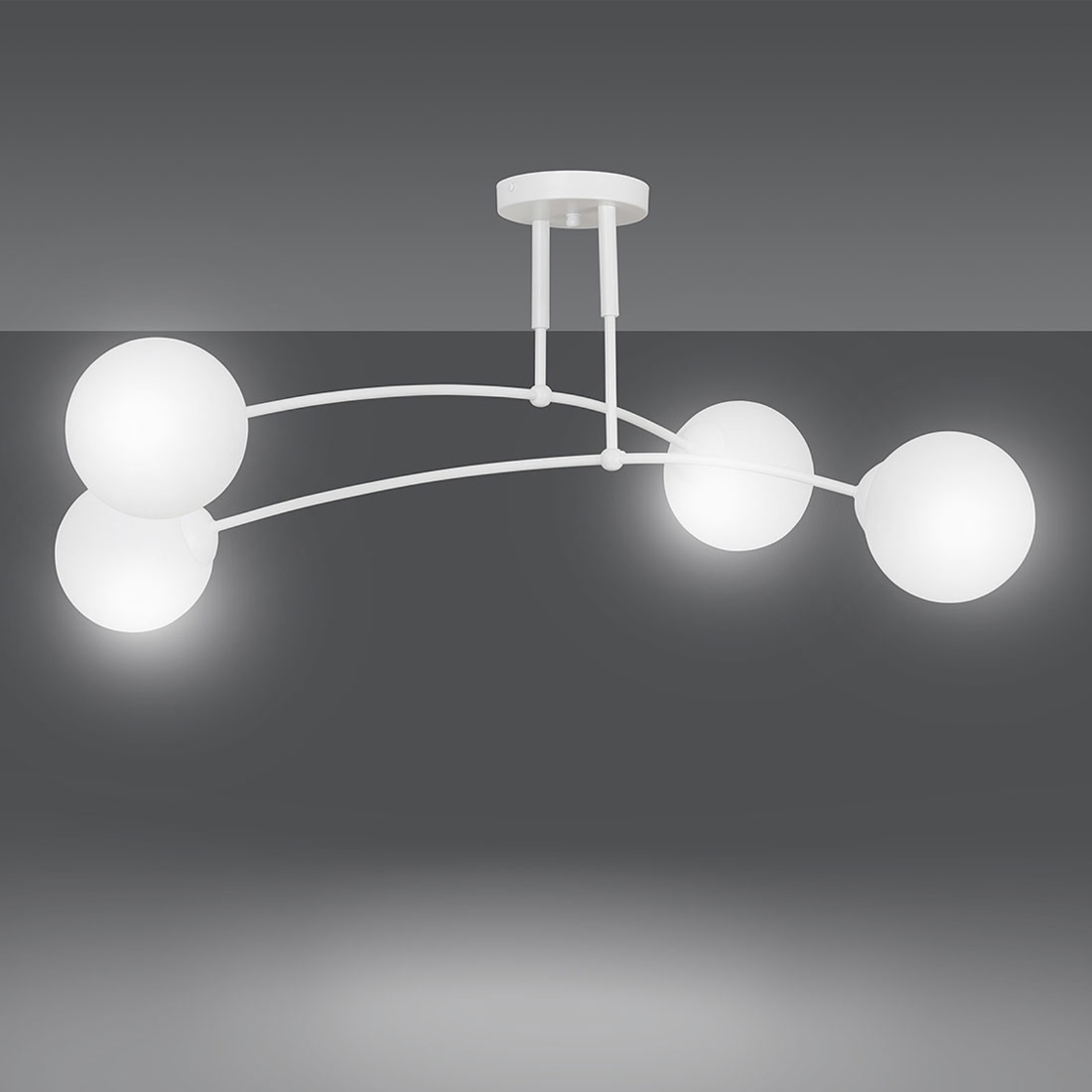 Pregos 4 ceiling light, 4-bulb, white