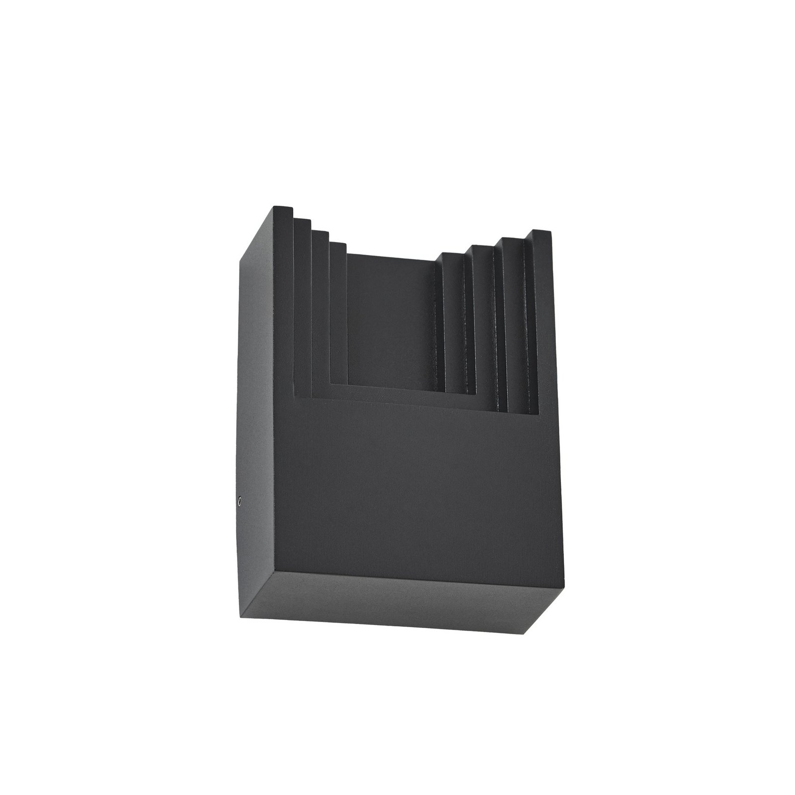 Lindby LED εξωτερικός φωτισμός τοίχου Aurali, 1 φως, μαύρο, IP65