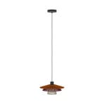 Lámpara colgante EGLO PIGNONA, rojo/naranja/blanco, Ø 32 cm, tejido