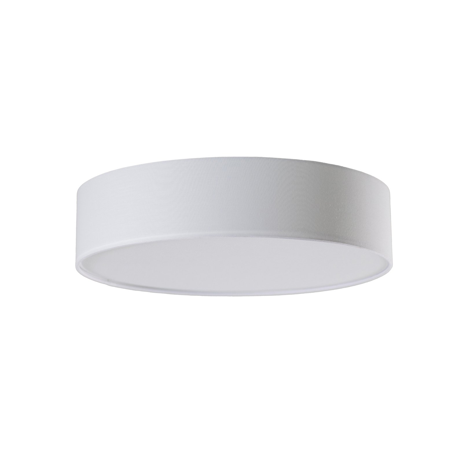 Lindby ceiling light Sebatin, Ø 50 cm, white, fabric, E27