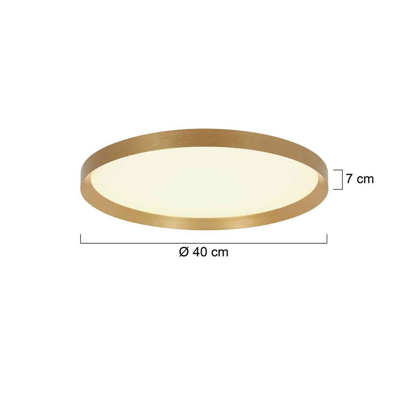 LED-Deckenleuchte Flady, goldfarben, Ø 40 cm direkt/indirekt