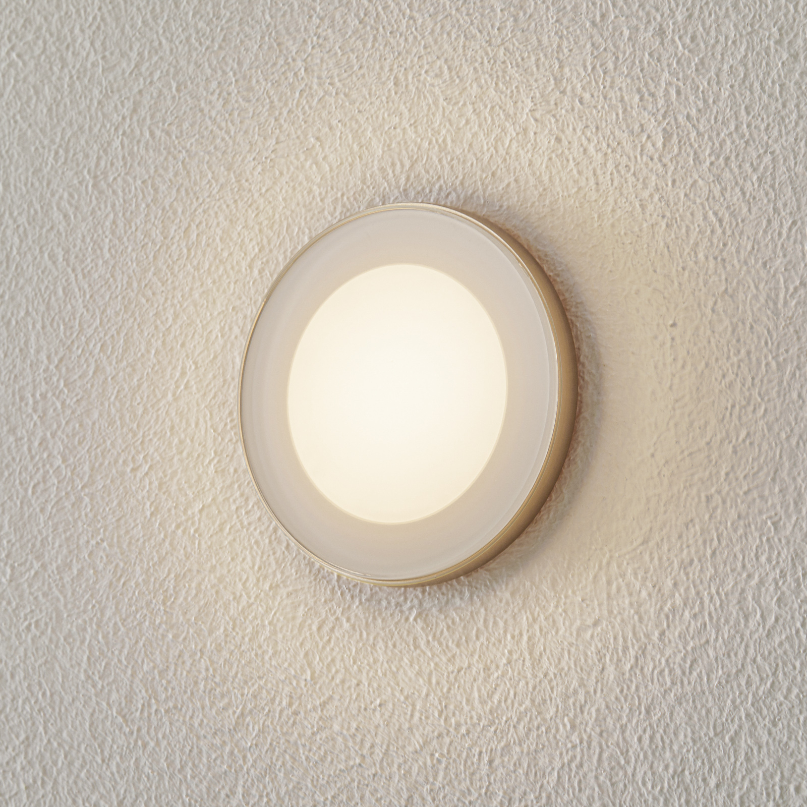 BEGA Accenta LED recessed wall lamp, round, outer ring