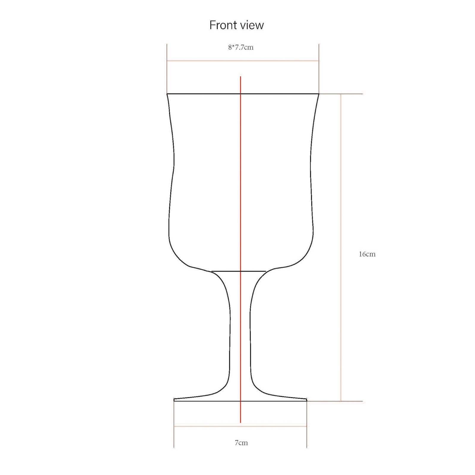 HDSand wine glass, height 16 cm, clear, set of 4 - House Doctor