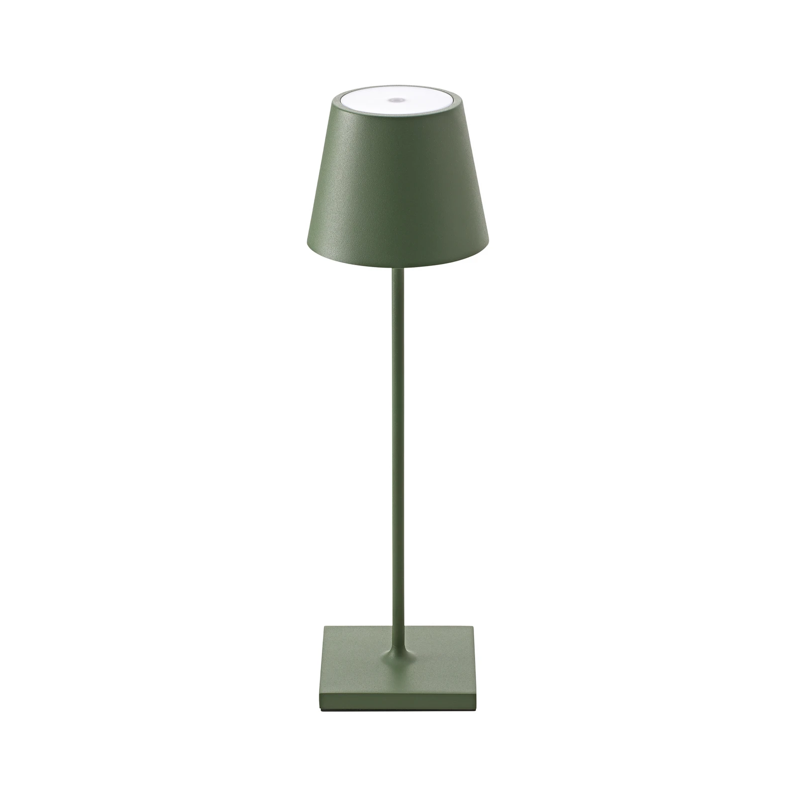 Lampe de table LED rechargeable Nuindie, USB-C, vert sapin, IP54,