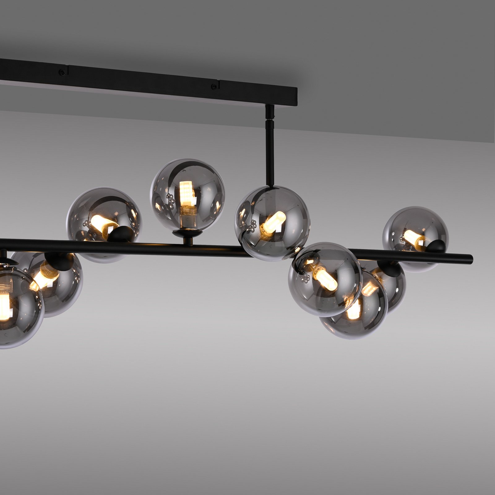 Schöner Wohnen plafoniera Dubai, vetro fumé, 13 luci, G9 Schöner Wohnen plafoniera Dubai, vetro fumé, 13 luci, G9