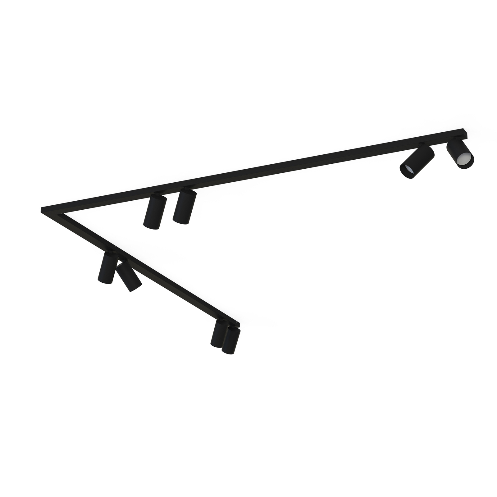 Spot sufitowy Mono Corner VIII czarny 2x150cm