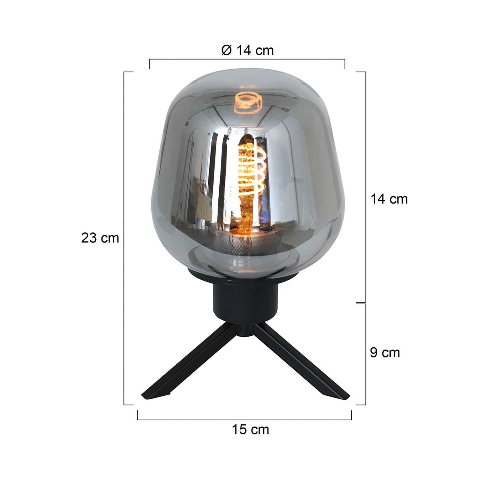 Tischleuchte Reflexion, Ø 15 cm, Höhe 23 cm