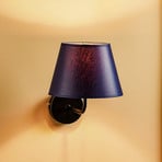 Soho wall light, conical, blue/gold