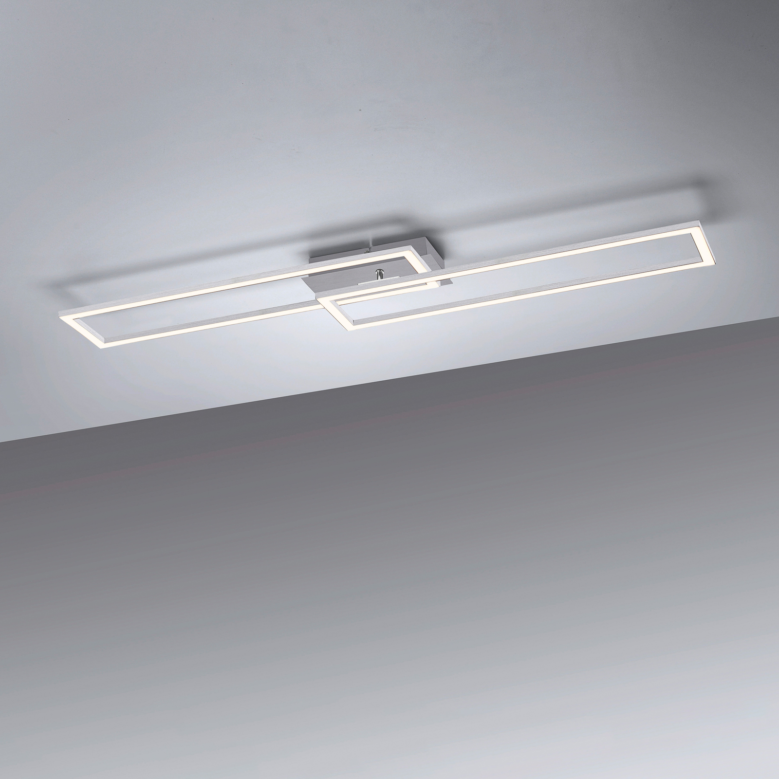 Plafoniera LED Iven, acciaio, dim, 101,6x19,8cm