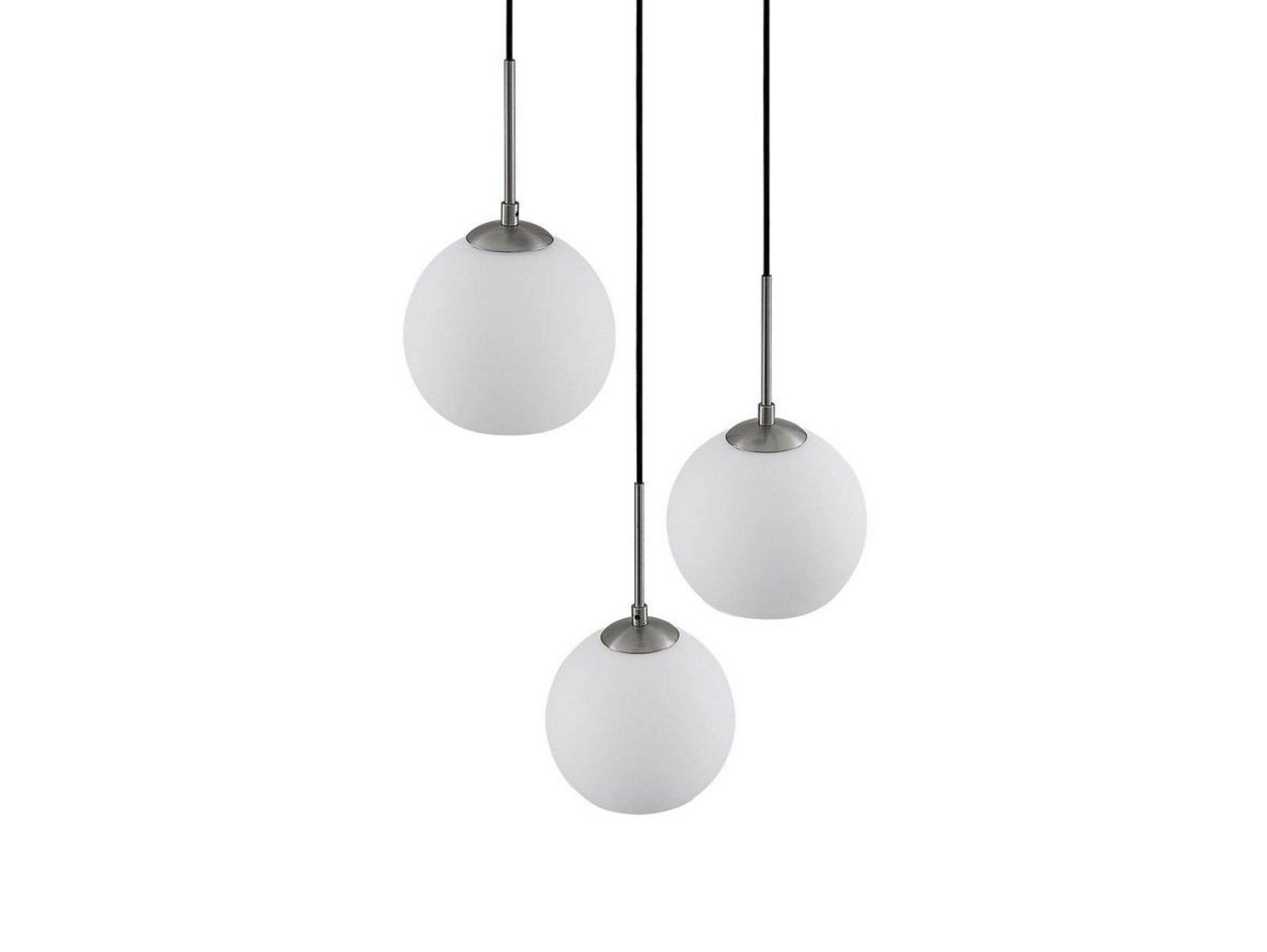 Jurian 3 Závěsná Lampa Opal/Nickel - Lindby