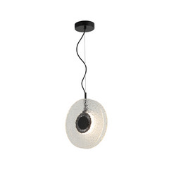 Závesné svietidlo LED 23073, číre, sklo, Ø 28 cm, 3 000 K