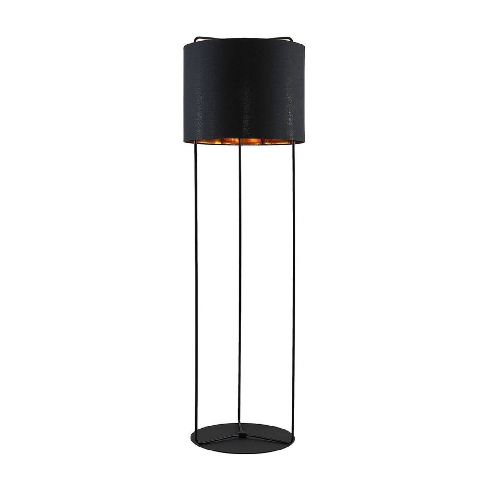 Kesta Stojaca Lampa Black/Gold - Lindby