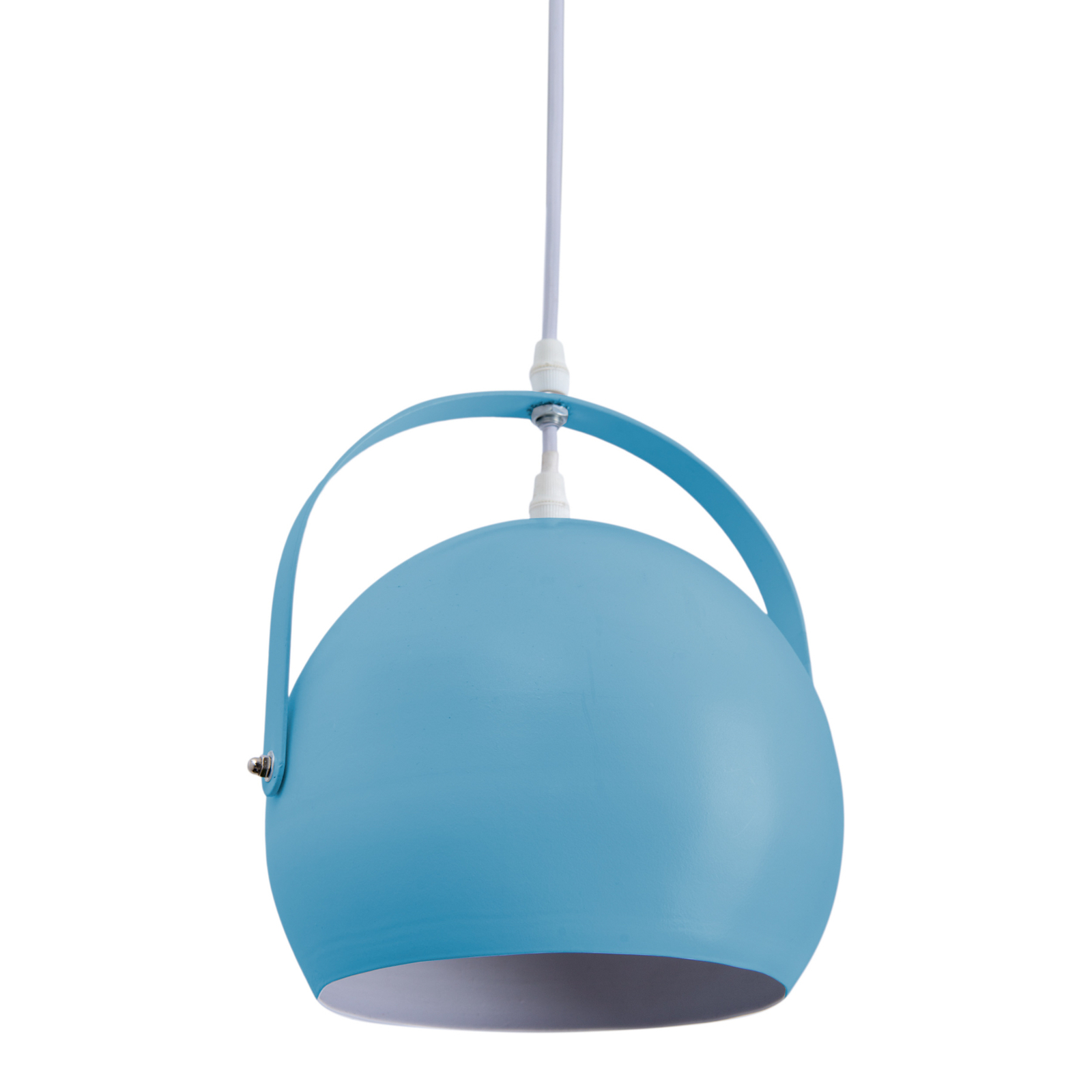 Colorado pendant light, round lampshade, blue