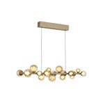 E-Popup LED-Hängelampe, bronce, Glas, CCT, 18-flg. - PURE