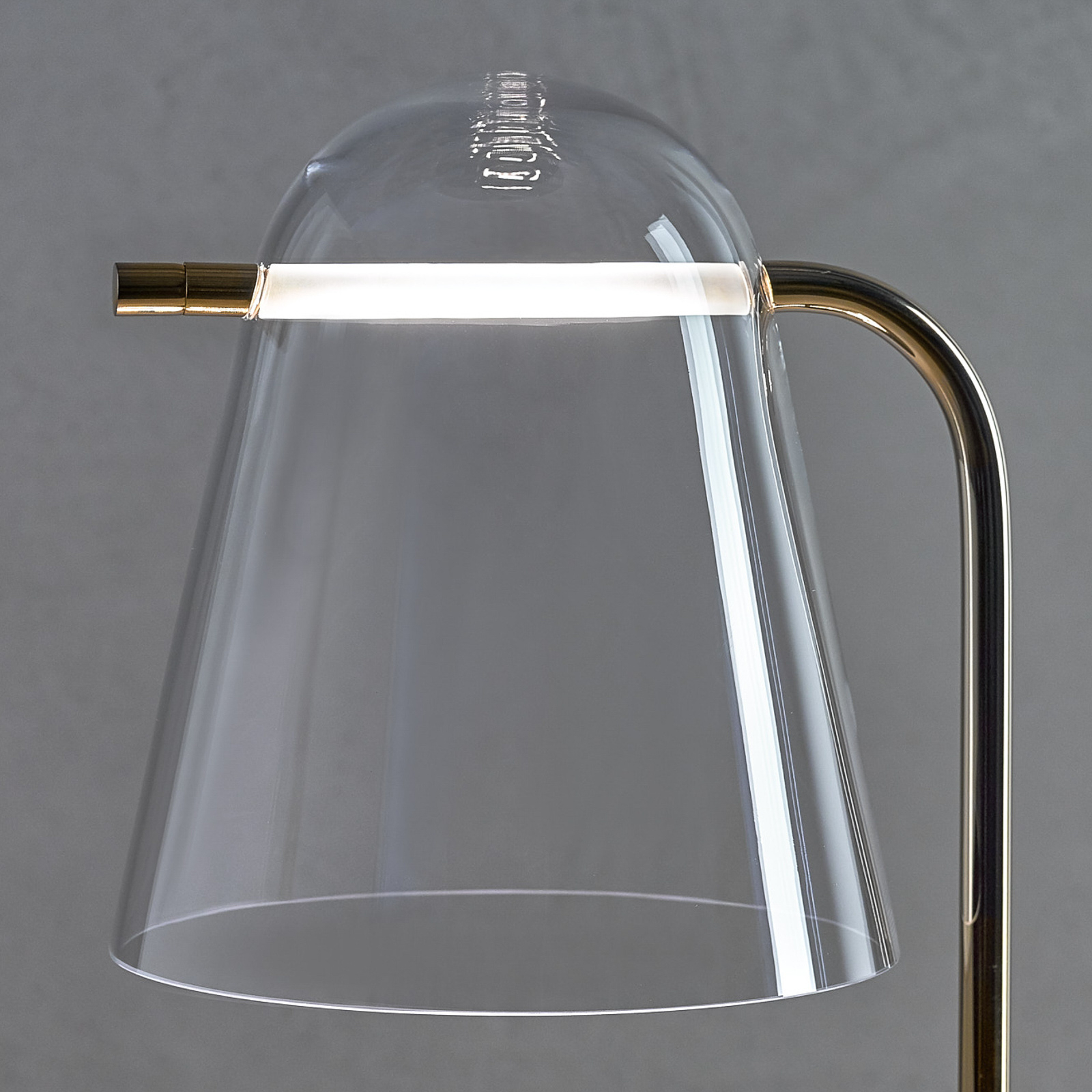 Prandina Sino T3 stolová LED lampa číra/zlatá