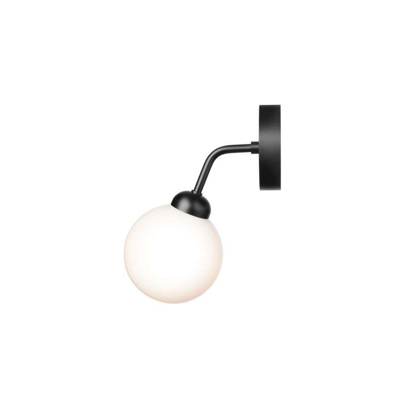 Nuura Apiales wall light, height 24 cm, black/opal
