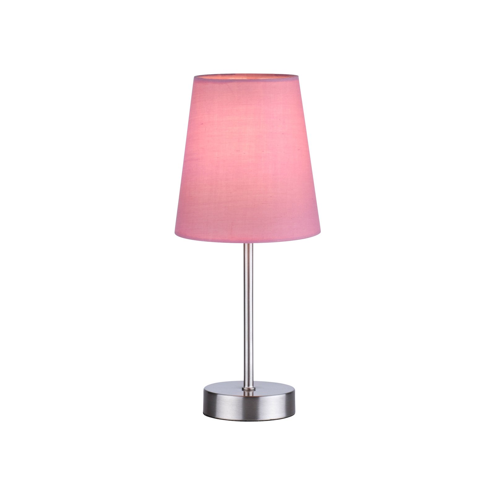 Bordlampe Heinrich med stoffskjerm rosa