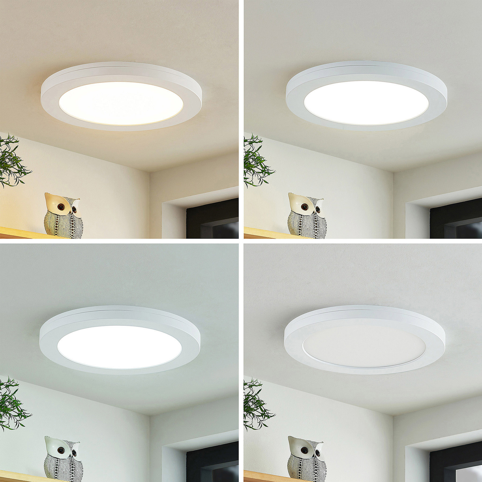 Prios Aureka LED ceiling lamp sensor 22.5cm 3x