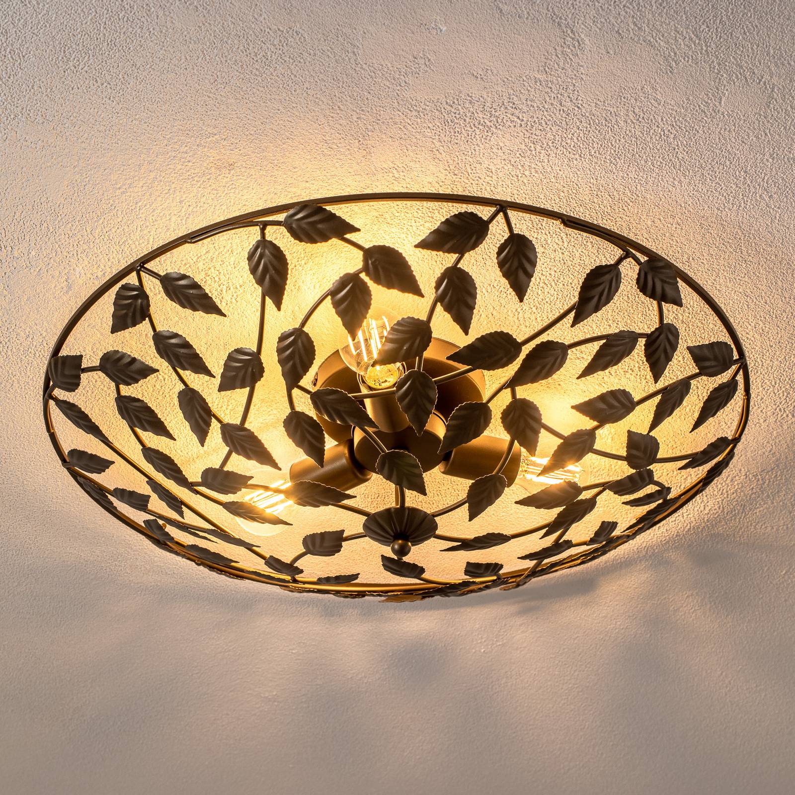 Lampa sufitowa Arion, kolor tytanowy, Ø 63 cm, stal