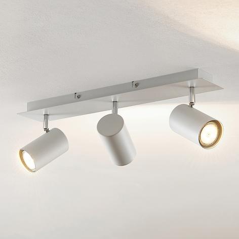Lindby Joffrey spot pour plafond, 3 lampes, blanc
